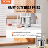 VEVOR Fruit Wine Press, 1.6 Gallon/6L, 2 Stainless Steel Barrels, Manual Juice Maker