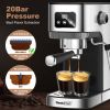 Espresso Machine, Cappuccino & Latte Machine with ESE POD Filter & Milk Frother Steam Wand, Accurate Temperature & Time Control