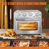 Air Fryer Toaster Oven Combo, 4 Slice Toaster Convection Oven Warm, Broil, Toast, Bake, Oil-Free, Accessories Included, Stainless Steel