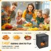 7.4QT Large Air Fryer with Healthy 304 Stainless Steel Basket,1500W 8-In-1 Non Stick Airfryer with See-through Window,Dishwasher Safe and Family Size