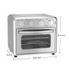 Air Fryer Toaster Oven Combo, 4 Slice Toaster Convection Oven Warm, Broil, Toast, Bake, Oil-Free, Accessories Included, Stainless Steel