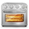 Air Fryer Toaster Oven Combo, 4 Slice Toaster Convection Oven Warm, Broil, Toast, Bake, Oil-Free, Accessories Included, Stainless Steel