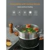 Pots and Pans Set with Lids 15 PCS, Aluminum Nonstick Induction Cookware Sets,w/Frying Pans, Saucepans, Stock Pot, Pizza Pan, Griddle Pan