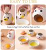 2Pcs Egg Separator Egg Yolk White Separator;  Ceramic Creative Cute Cartoon Style Egg Filter Splitter Opeaner Automatic Separation Kitchen Cooking Too