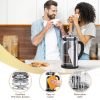 TBGENIUS Cafetiere 2-4 Cups, French Press 600ml Coffee Maker, 4 Level Filtration System, Metal Housing