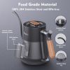 Gooseneck Electric Kettle, Pour Over Coffee Kettle & Tea Kettle, 100% Stainless Steel Inner With Leak Proof Design, 1000w Rapid Heating