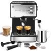 Espresso Machine, Espresso and Cappuccino latte Maker 20 Bar Pump Coffee Machine Compatible with ESE POD capsules filter&Milk Frother Steam Wand,950W