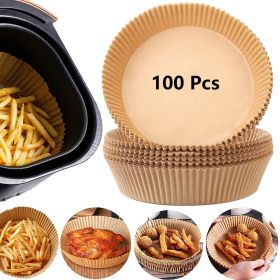 Air Fryer Disposable Paper Liner Non-stick Disposable Liners, 200PCS Air Fryer Disposable Paper Liners, 6.3In Round Air Fryer Parchment Paper (Type: 100Pcs)